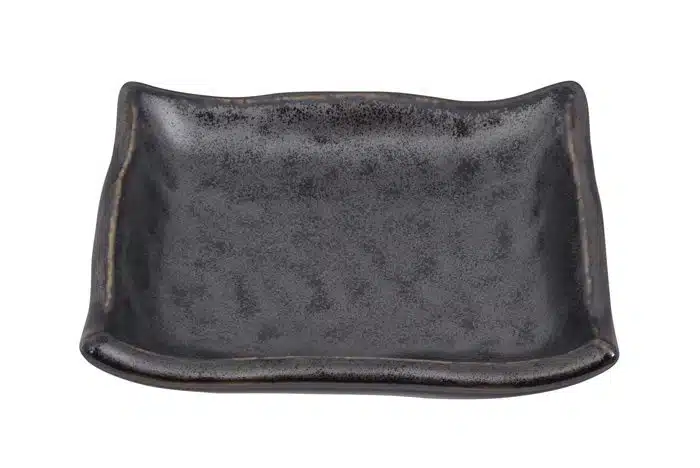 Matt-Schwarze Saucenschale - Tetsu Kessho Matte - 9 x 9 cm