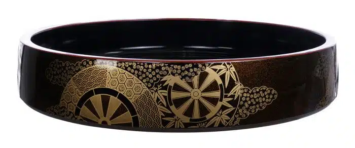 Schwarz / Rotes Sushi Oke Kaza - Lackware - 46 x 6 cm