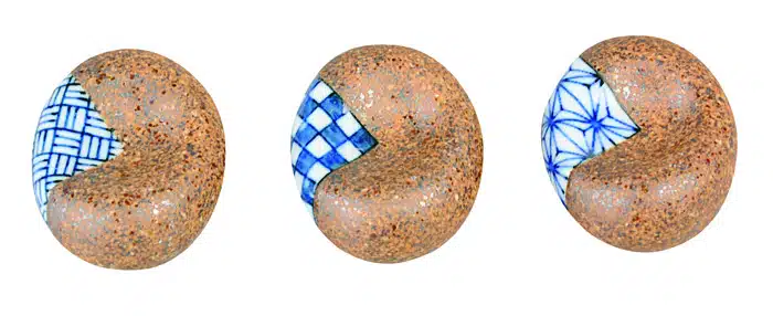 Blau / Weiße Essstäbchen Untersetzer 3 Designs - 5,3 x 1,8 cm