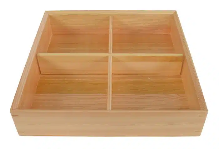 Hölzerne Bento Box - 25,5 x 25,5 x 5,8 cm