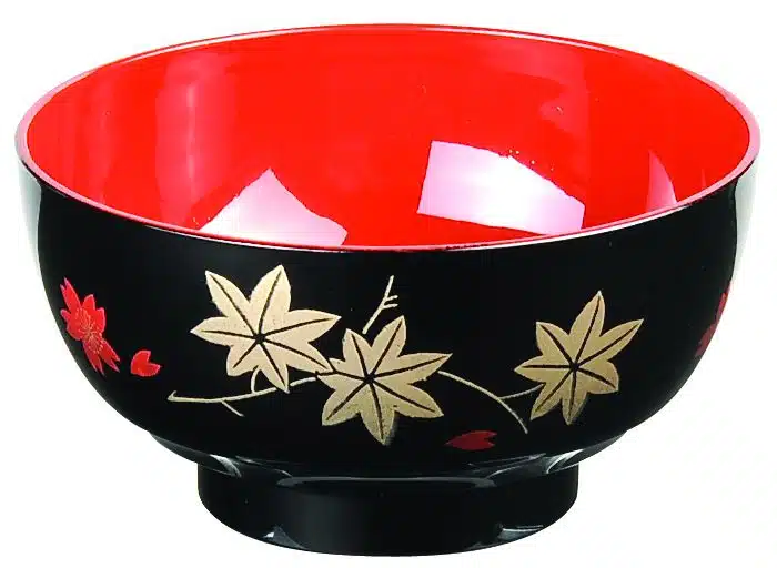 Schwarze Plastikschale - Lackware - 11,5 x 6,5 cm