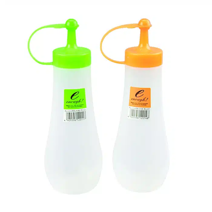 Weiße Dressingflaschen mit Verschluss - 27 x 12cm 350ml - 2er Set