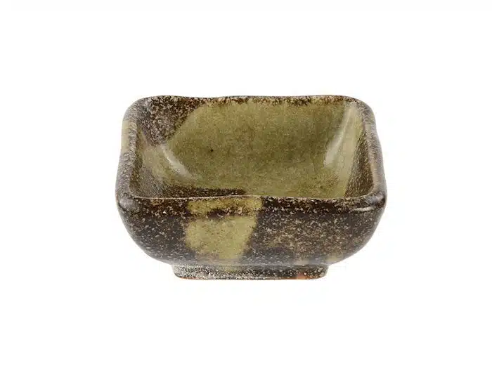Braun / Grüne Sojasaucenschale - 7,5 x 7,5 x 3 cm