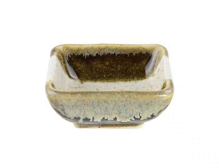 Braun / Graue Sojasaucenschale - 7,5 x 7,5 x 3 cm