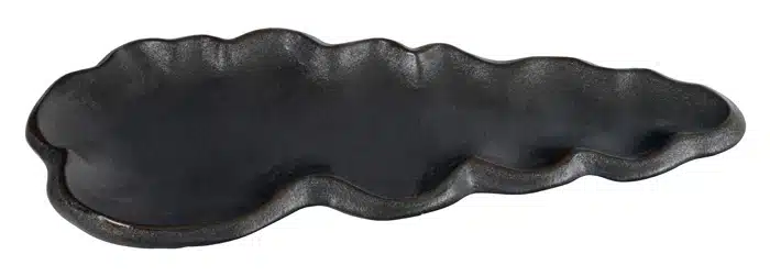 Schwarze Wolkenteller - Tajimi - 35,5 x 14,5 x 3 cm