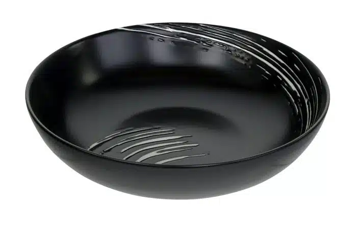 Schwarz / Weiße Schüssel - Black Maru - 17,8 x 4,5 cm 550 ml