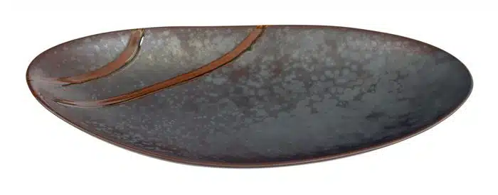 Schwarzer rechteckiger Teller - Große Teller - 33,5 x 17,5 cm