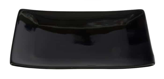 Schwarzer rechteckiger Teller - Schwarze Serie - 20,5 x 13 cm ⋆ The
