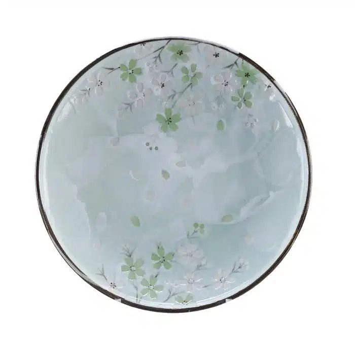 Minzgrüner Teller - Green Cosmos - 25,5 cm