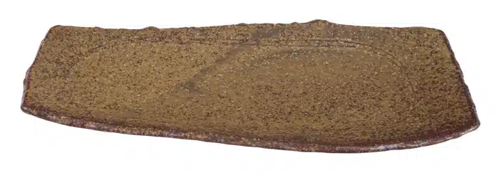 Brauner rechteckiger Teller - Große Teller - 32,4 x 16 cm