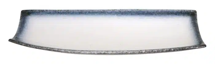 Grau / Weißer rechteckiger Teller - Tajimi - 32,5 x 12,3 cm