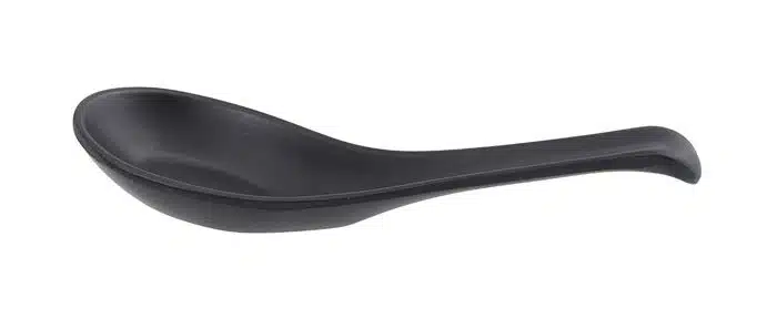 Schwarzer Suppenlöffel - Melamin - 14,6 x 3,8 cm