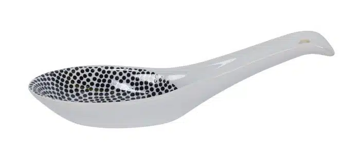 Schwarz / Weiße Löffel Punkte - Nippon Schwarz - 13,8 x 4,8 cm