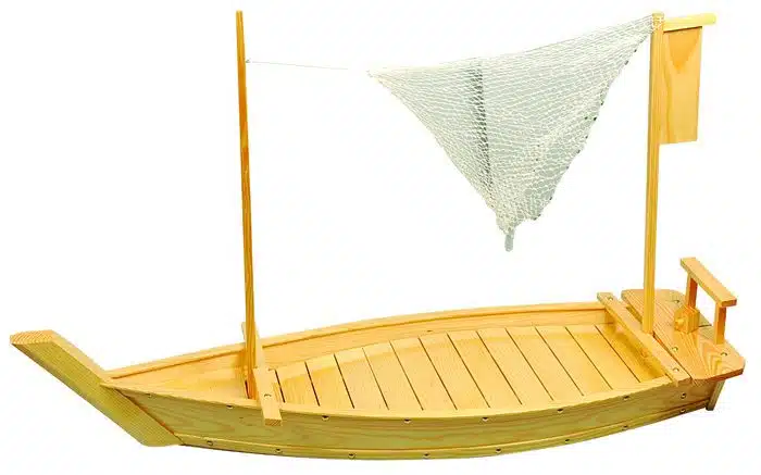 Holz Sushi-Boot - Holzwaren - 120 x 38 cm