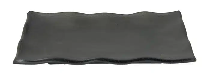Schwarzer rechteckiger Teller - Melamin - 22,5 x 15 x 2,3 cm