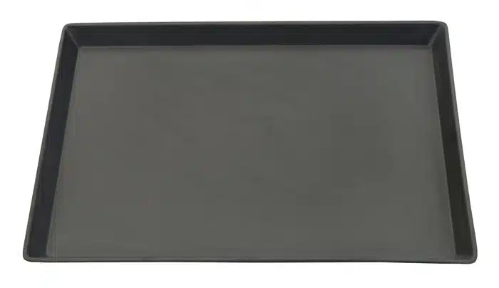 Schwarzer Teller - Melamin - 40 x 28 x 3 cm