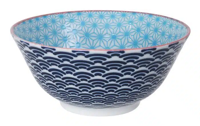 Hellblau / Dunkelblaue Schüssel - Star Wave - 15,2 x 6,7 cm 500 ml