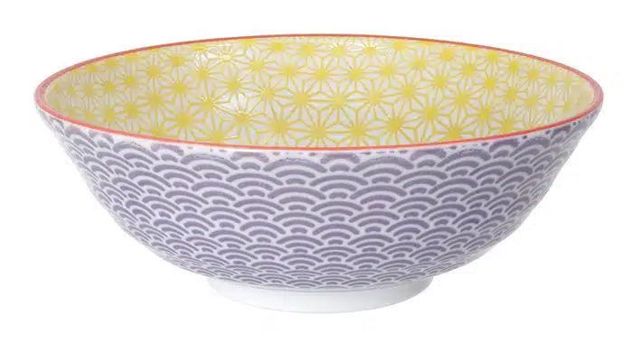 Gelb / Lila Schüssel - Star Wave - 21 x 7,8 cm 1100 ml