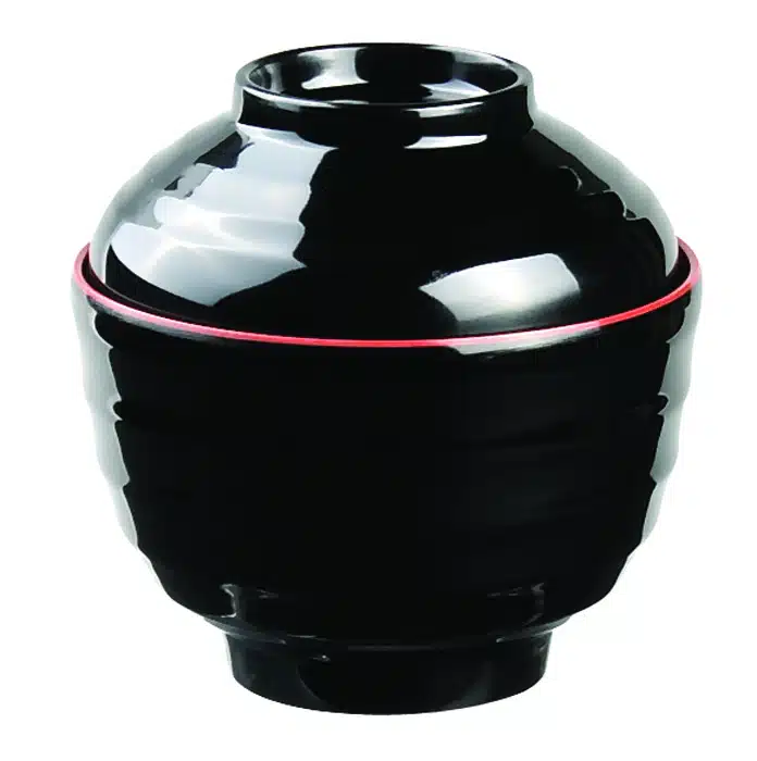 Schwarz / Rote Schüssel - Melamin - 10 x 9,5 cm