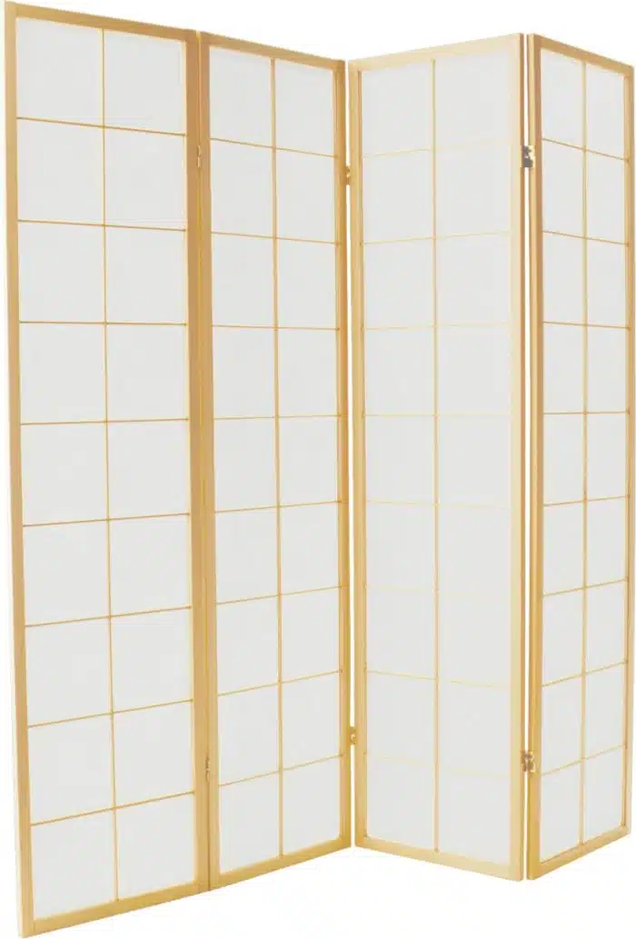 Traditioneel Japans Kamerscherm - 4 Panelen - 180cm hoog