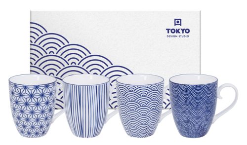 Tokyo Design Studio - Nippon Blue - Becherset - 8.5x10.2cm 380ml - 4 Stück