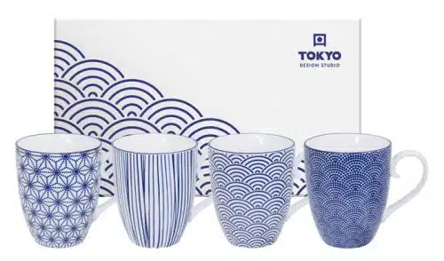 Tokyo Design Studio - Nippon Blue - Becherset - 8.5x10.2cm 380ml - 4 Stück