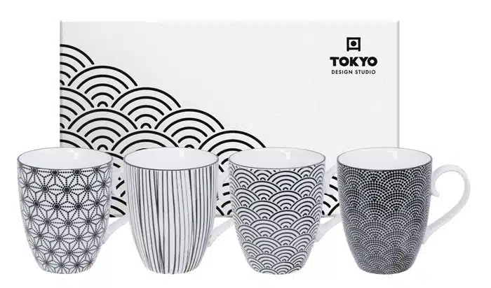 Tokyo Design Studio - Nippon Black - Becherset - 8,5 x 10,2 cm 380 ml - 4 Stück