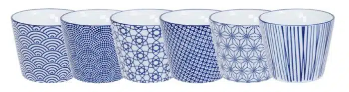 Nippon Blue - Tassenset - 8,3x6,5cm - 180ml - 6 Stück