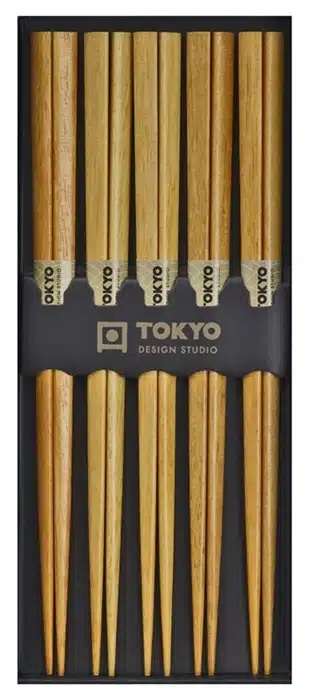 Tokyo Design Studio - Eetstokjes Giftbox - Licht Hout - 5 stuks