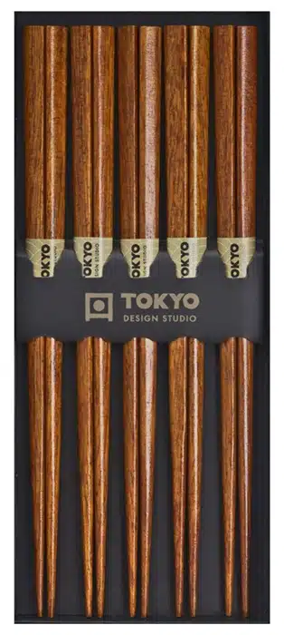 Tokyo Design Studio - Eetstokjes Giftbox - Donker Hout - 5 stuks