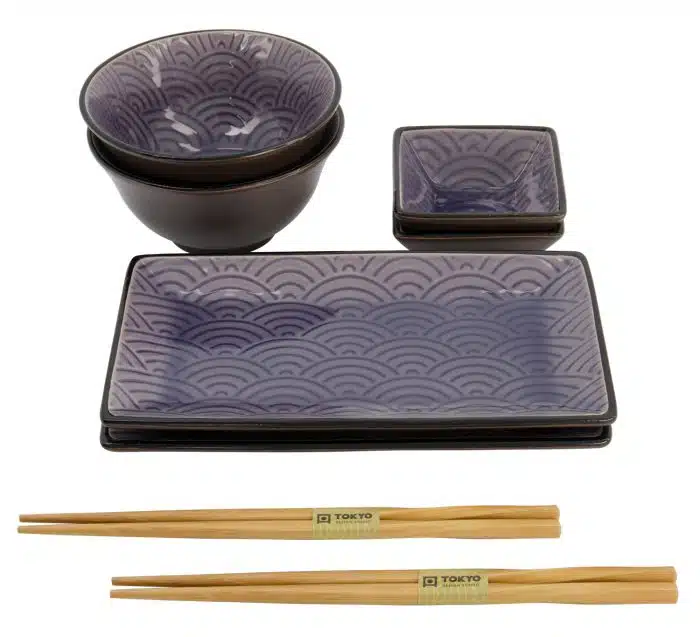 Tokyo Design Studio – Glassy Blue Geschenkset – Wellen – 8 Stück – Bild 2