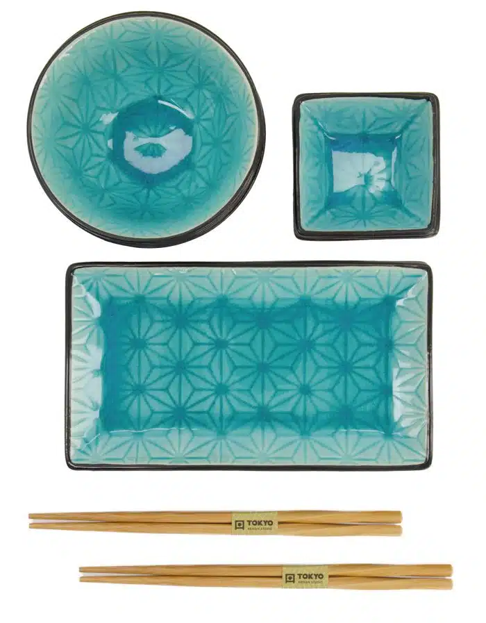 Tokyo Design Studio – Glastürkis Geschenkset – Sterne – 8 Stück – Bild 3