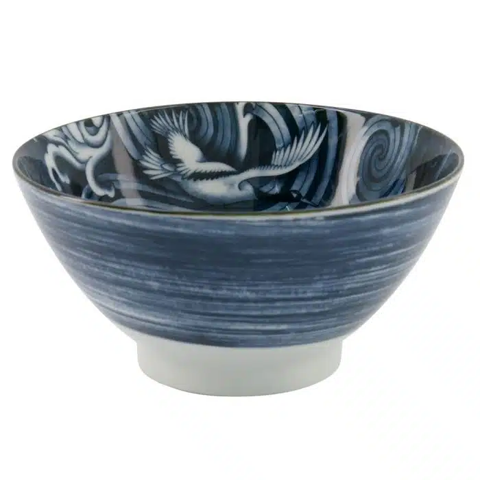 Tokyo Design Studio – Japonism Crane – Schale – Schwarz – 17,8 x 8,8 cm, 1000 ml