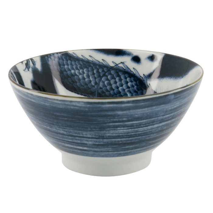 Tokyo Design Studio – Japonism Dragon – Ramenschale – Schwarz – 17,8 x 8,8 cm, 1000 ml