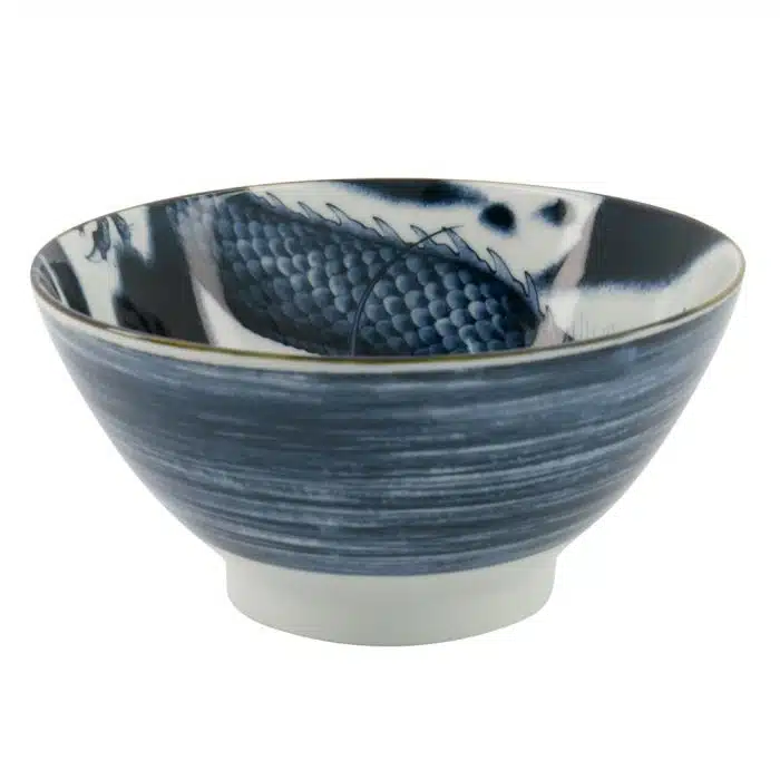 Tokyo Design Studio – Japonism Dragon – Ramenschale – Schwarz – 17,8 x 8,8 cm, 1000 ml