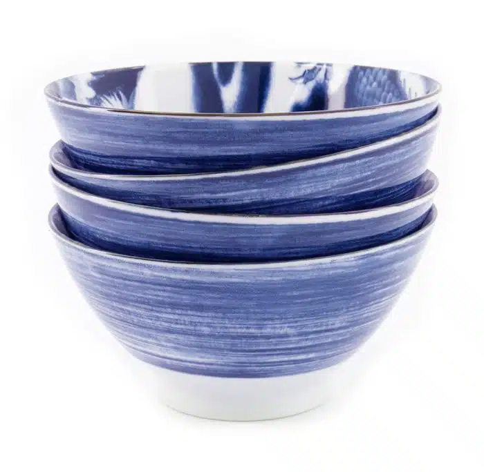 Tokyo Design Studio - Japonism - Ramenschalen - 4er-Set - 1000 ml - Blau - 17.8x8.8cm – Bild 2