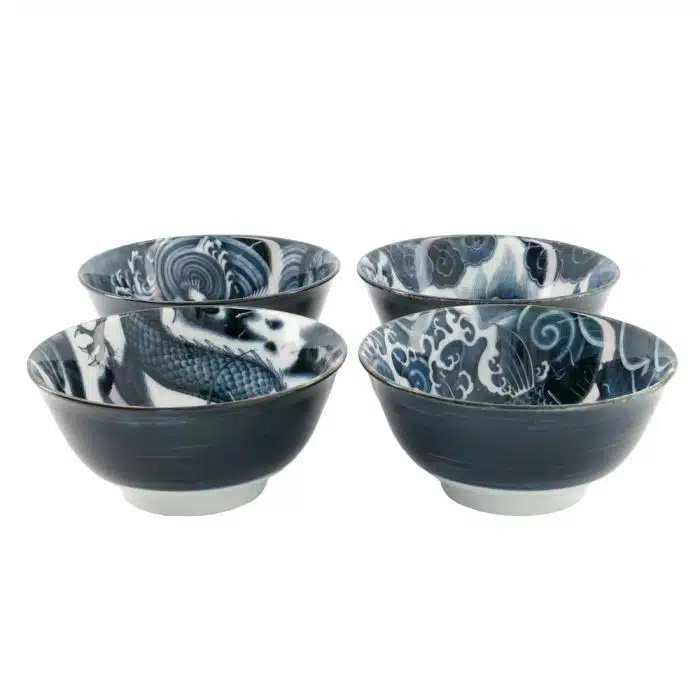 Tokyo Design Studio - Japonism - Tayo Schalen - 4er-Set - 500ml - Schwarz - 14.7x6.9cm – Bild 2