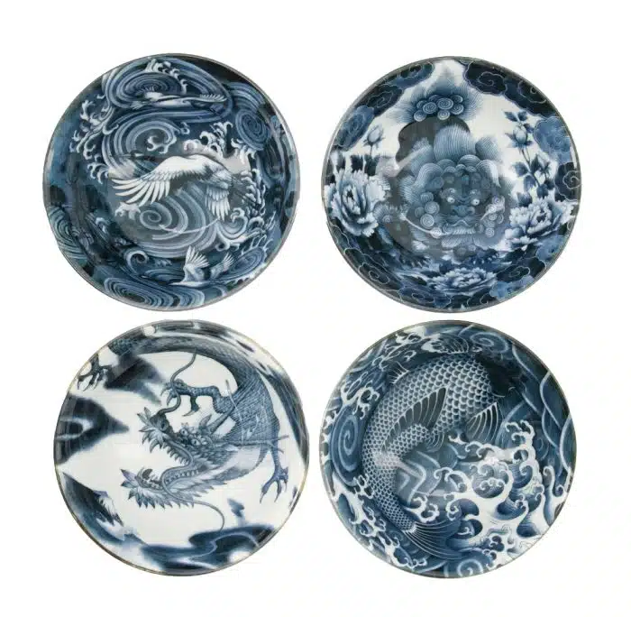 Tokyo Design Studio - Japonism - Tayo Schalen - 4er-Set - 500ml - Schwarz - 14.7x6.9cm