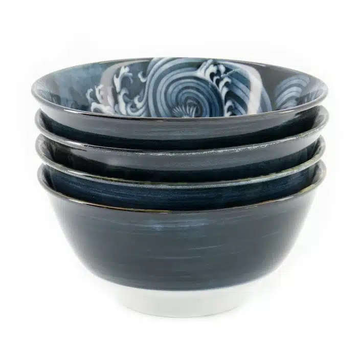 Tokyo Design Studio - Japonism - Tayo Schalen - 4er-Set - 500ml - Schwarz - 14.7x6.9cm – Bild 3