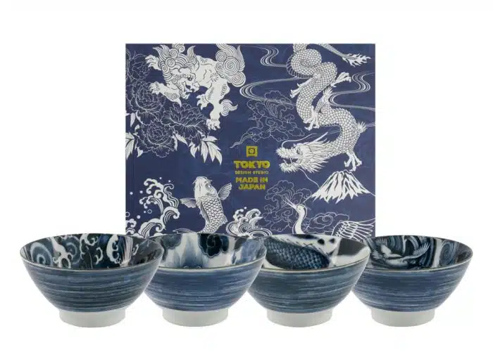 Tokyo Design Studio - Japonism - Ramenschalen - 4er-Set - 1000 ml - Schwarz - 17.8x8.8cm