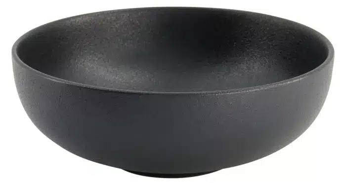 Yuzu Black Round Bowl 18.9x7cm 1000ml