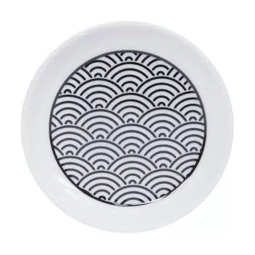 Tokyo Design Studio - Nippon Black - Thee Schoteltje - Golven - 9 x 1.5cm