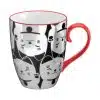 Tokyo Design Studio – Kawaii Lucky Cat – Tasse – Weiß – 8,5 x 10,2 cm 380 ml