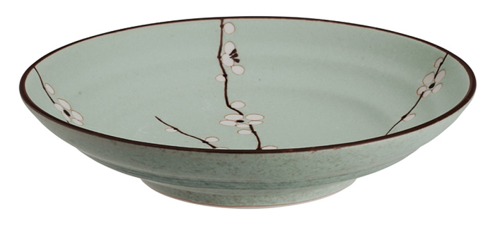 Green Soshun Plate 22.8x5cm