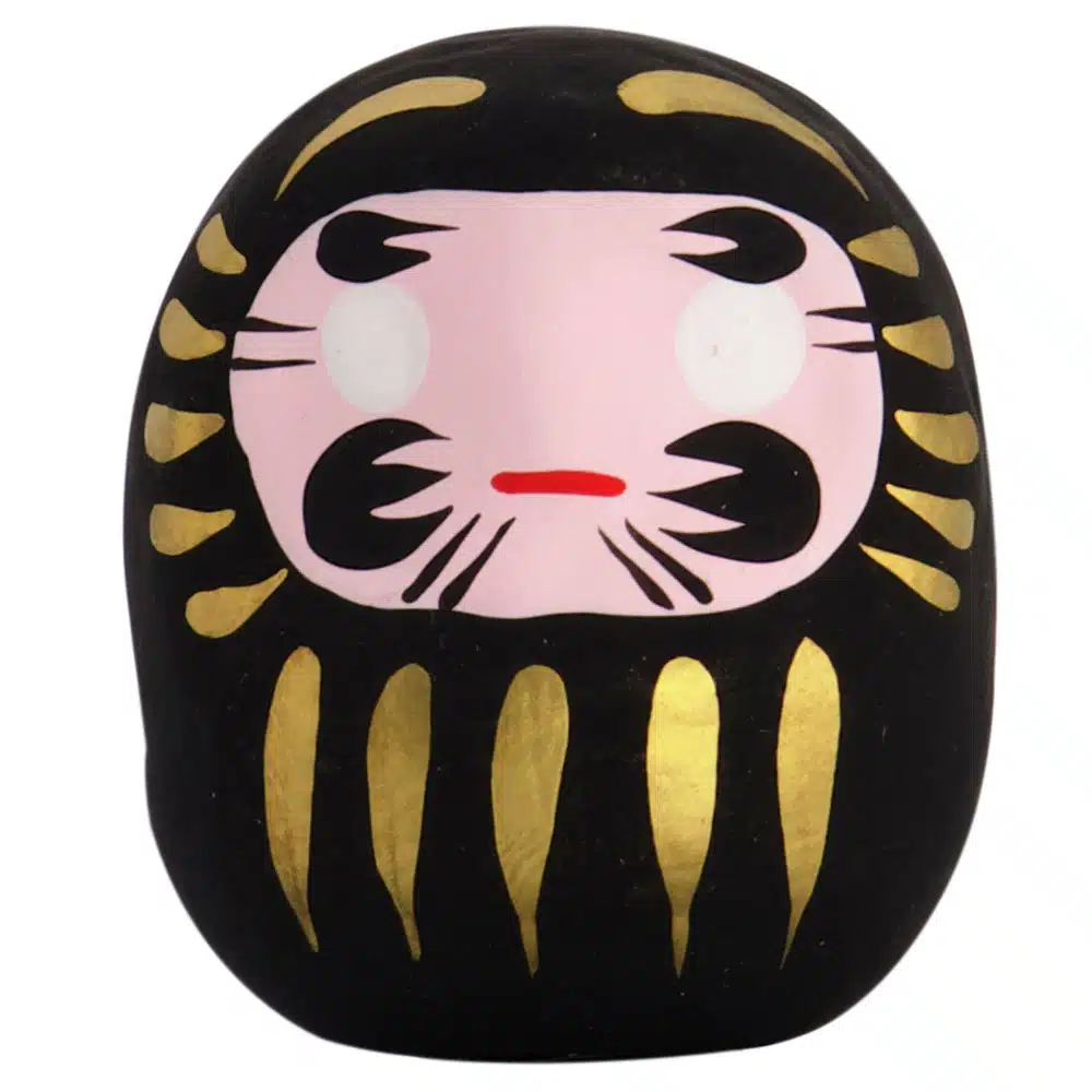 Schwarze Daruma-Puppe - 6 cm