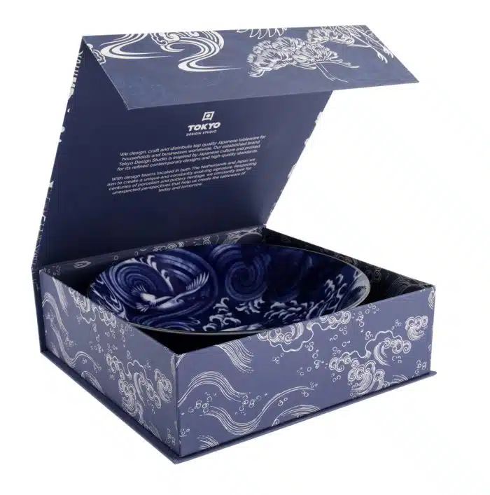 Tokyo Design Studio – Japonism Crane – Schüssel-Set – 1 Stück – Geschenkbox – 25,2 × 7,7 cm – 1600 ml – Bild 2