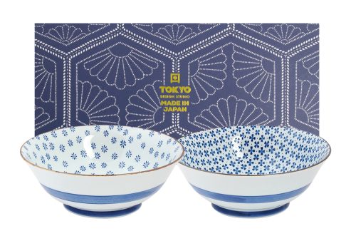 Tokyo Design Studio – Mixed Bowls – Kommenset - 2 Stuk - Geschenkdoos – 19x7.5cm – 1000ml