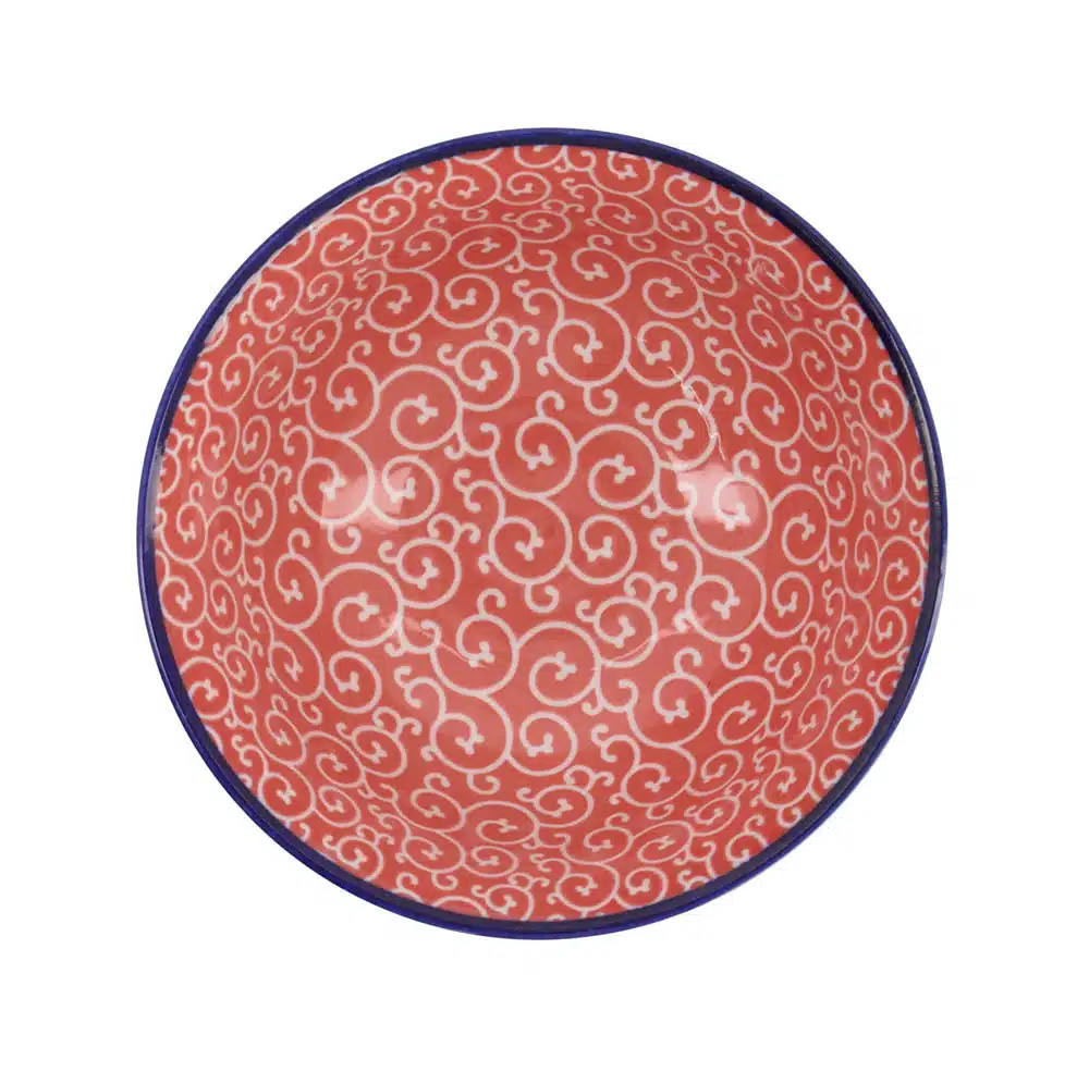 Tokyo Design Studio – Mixed Bowls – Tayo Bowl – Karakusa Inner Red – 14,8×6,8 cm 550 ml – Bild 3