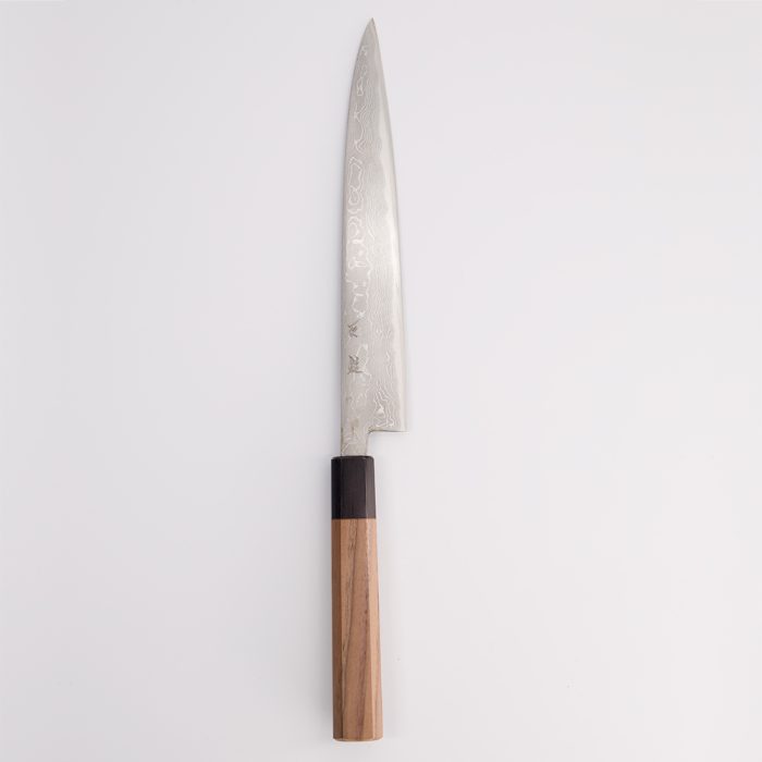 Ishizuchi-Messer - Damaskus Sujihiki Poliert - Blau 2 - 21 cm – Bild 2