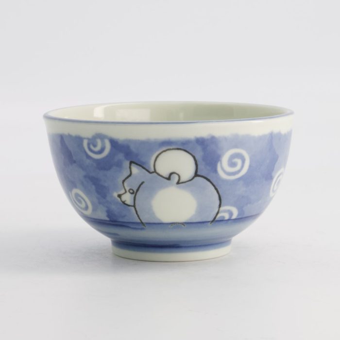 Tokyo Design Studio - Kawaii - Reisschale - Shiba-Hund - Blau - 13×8cm 400ml – Bild 2